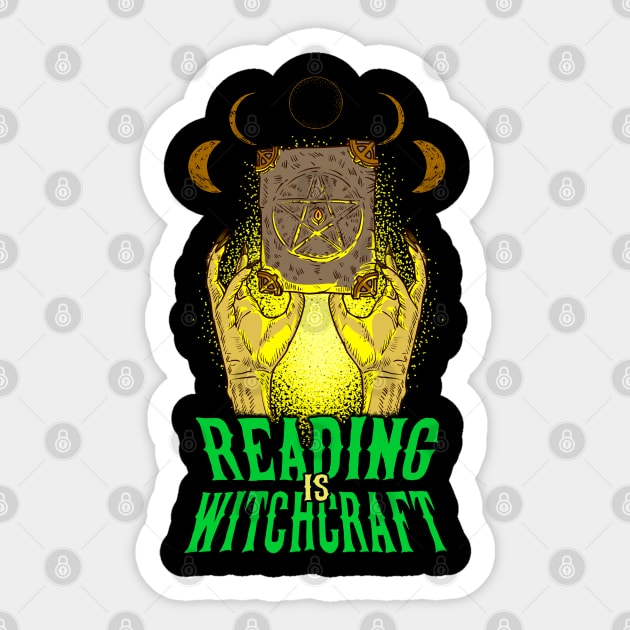 Reading is Witchcraft Occult Creepy Halloween Sticker by creative